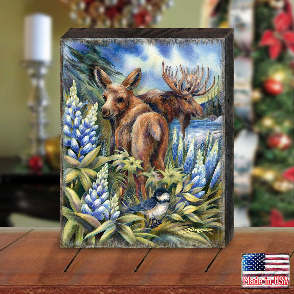 Easily AeMoosed, Lupine Wooden Wall Art, Medium 18x12