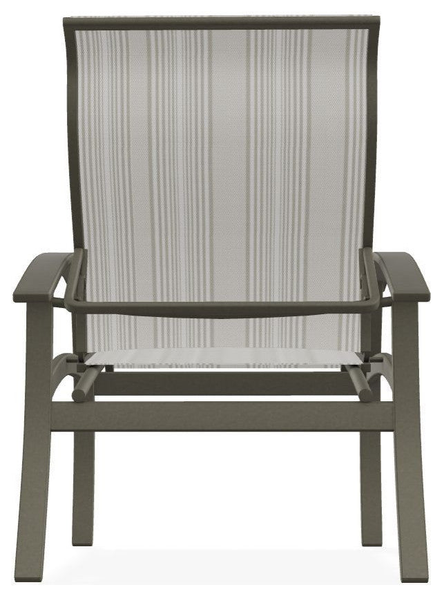 Belle Isle Sling Adjustable Outdoor Dining Chair, Harbor/Storm