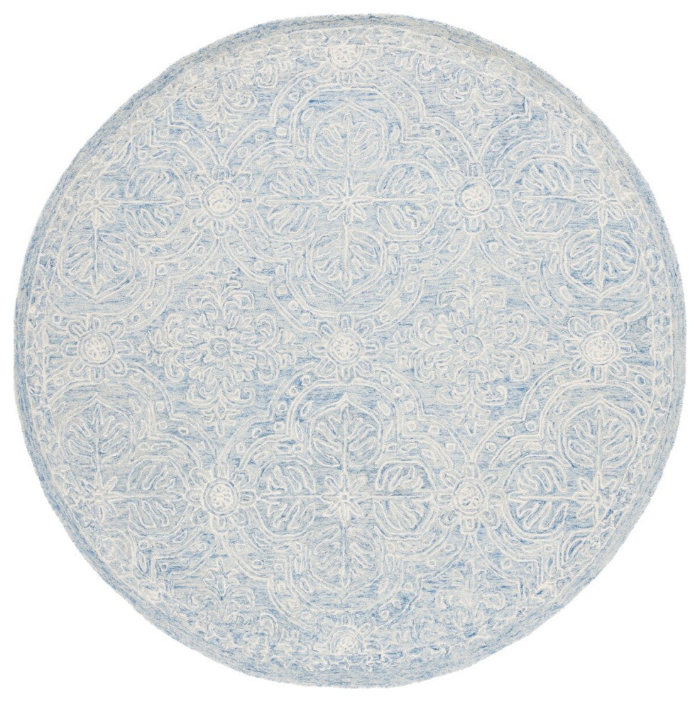 Safavieh Lauren Ralph Lauren Collection LRL6603 Rug, Blue/Ivory, 7' Round