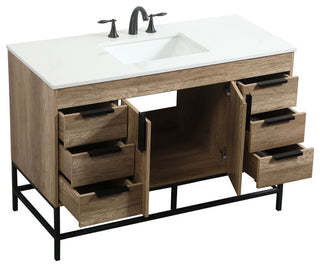Home Living 22" Modern Natural Oak-Light Bathroom Vanity