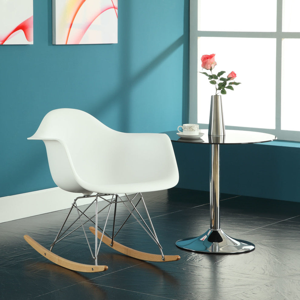 Modern Contemporary Living Room Lounge Chair White