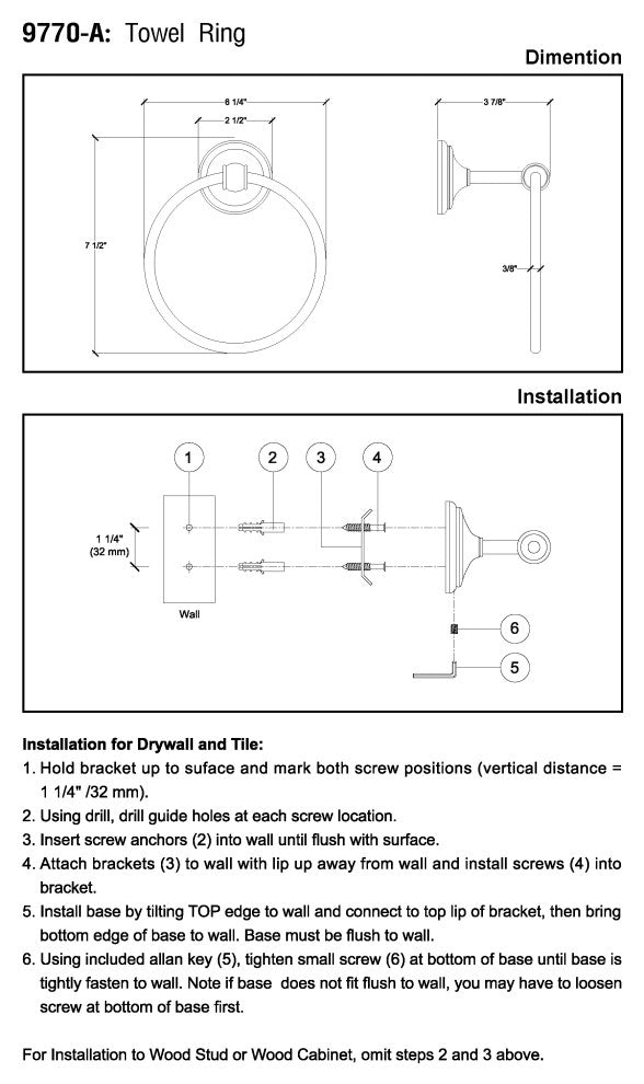 MODONA's Circle Towel Ring Arora Series