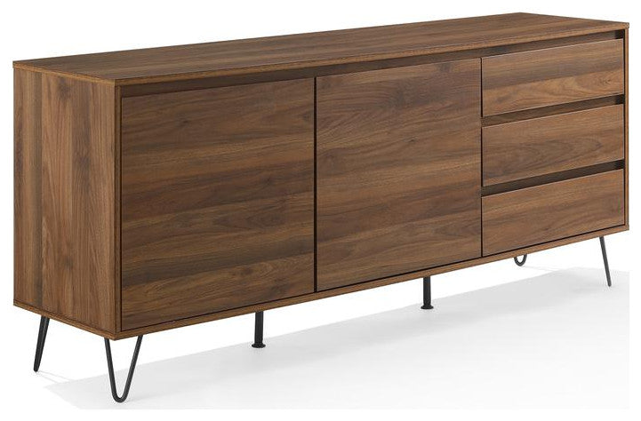 Teagan Record Storage Sideboard Brown Oak
