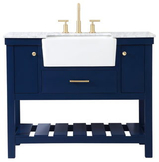Home Living 22" Farmhouse Blue-Light Bathroom Vanity