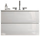 Wall-Mounted Bathroom Vanity Set with Ceramic Sink, White, 30"