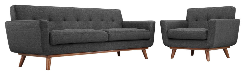 Gray Engage Armchair and Sofa Set of 2