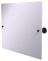 Frameless Landscape Tilt Mirror with Beveled Edge, Antique Bronze