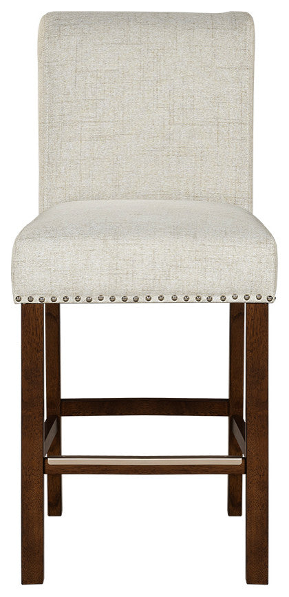 510 Design Aubrey Upholstered Counter Stool Set of 2, Natural