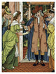"Beauty and the Beast - Greetings" Digital Paper Print by Walter Crane, 14"x18"