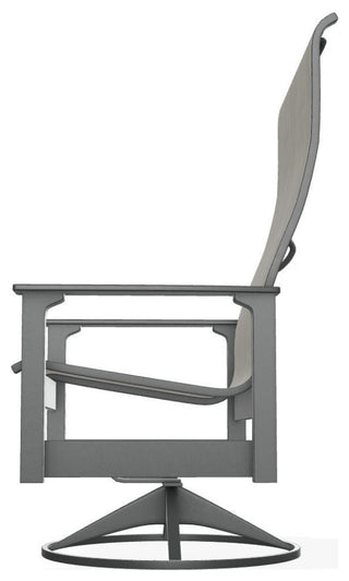 Leeward Sling Outdoor Swivel Rocker, Smoke/Graphite