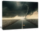 Yellow Rose on the Dark Road, Landscape Canvas Art Print, 60"x28"