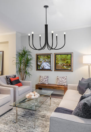 Home Living 36" Chandelier, Black