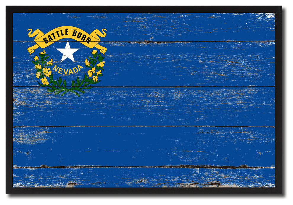 Nevada State Flag Canvas Print, 13"x17"