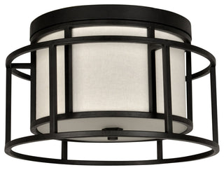 Crystorama Lighting Group 9590 Hulton 2 Light 15"W Flush Mount - Matte Black