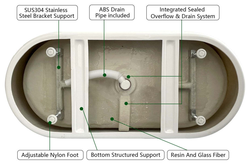 Acrylic Roll-Top Freestanding Flatbottom Soaking Bathtub, Black, 65"30"