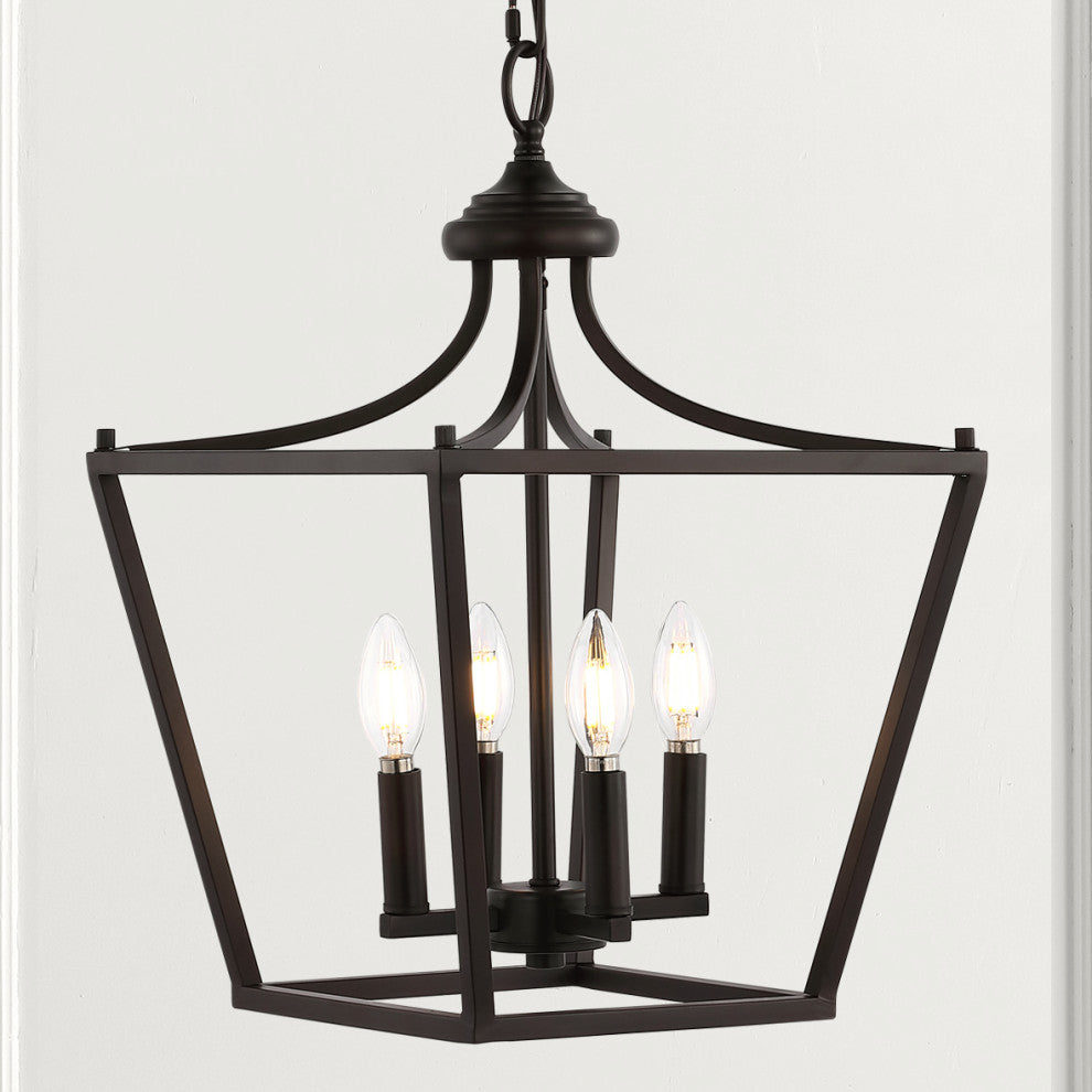 Camden Iron Classic Pendant Lantern, Oil Rubbed Bronze, 13" 4-Light