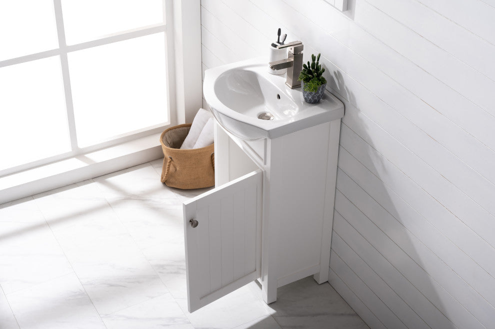 Marian Transitional White 20" Single Sink Vanity