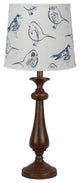 Brown Candlestick Modern Birds Shade Table Lamp