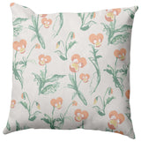 Bunch of Pansies Pillow, Orange, 18"x18"