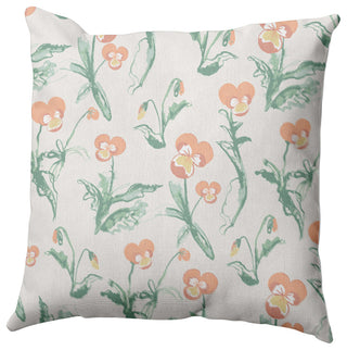 Bunch of Pansies Pillow, Orange, 18"x18"