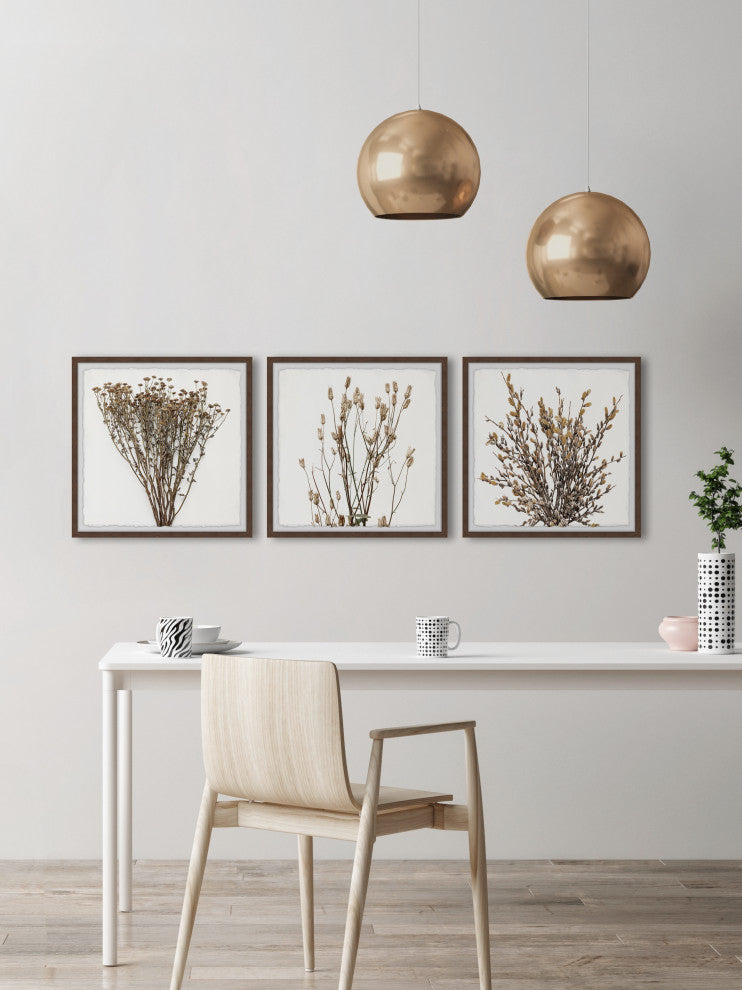 Brown Branches Triptych, 72"x24"