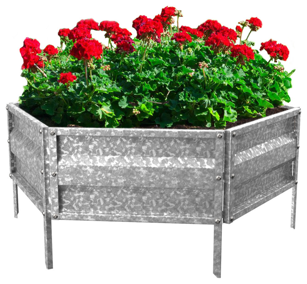 Raised Garden Bed Plant Holder Kit With Adjustable Galvanized Iron