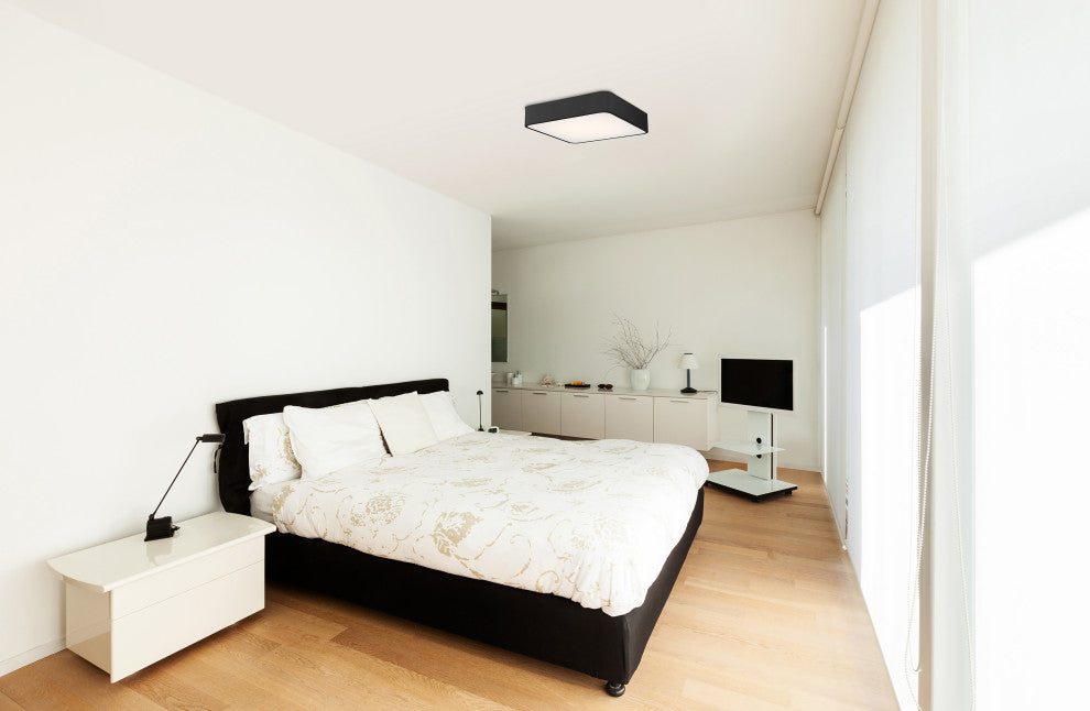 Access Lighting 49982LEDD/ACR Granada 20"W LED Flush Mount Square - Black