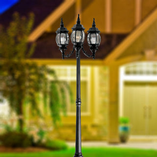 Designers Fountain 1923-BK 3 Light 84" 3 Head Post Lantern - White