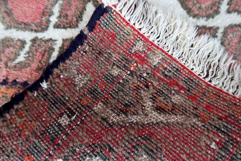 Handmade Vintage Persian Hamadan Rug 2.3'x3.9', 72cmx121cm, 1970s
