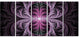 Purple Glowing Fractal Stained Glass, Abstract Canvas Print, 60"x28", 5 Panels