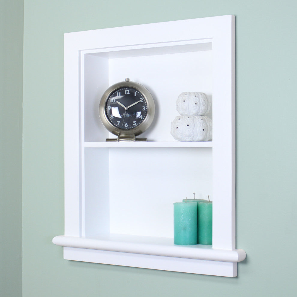 14x18 Aiden Wall Niche, White Plain Back