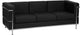 HERCULES Regal Series Contemporary Black LeatherSoft Sofa with Encasing Frame