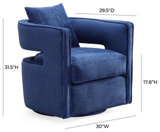 Kennedy Navy Swivel Chair - Navy