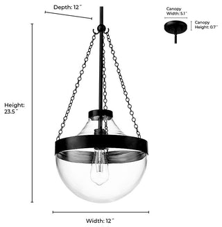 Clarra 1 Light 12 in. Modern Gold Pendant