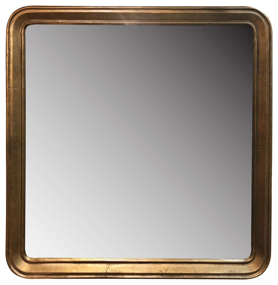 Gold Framed Square Mirror