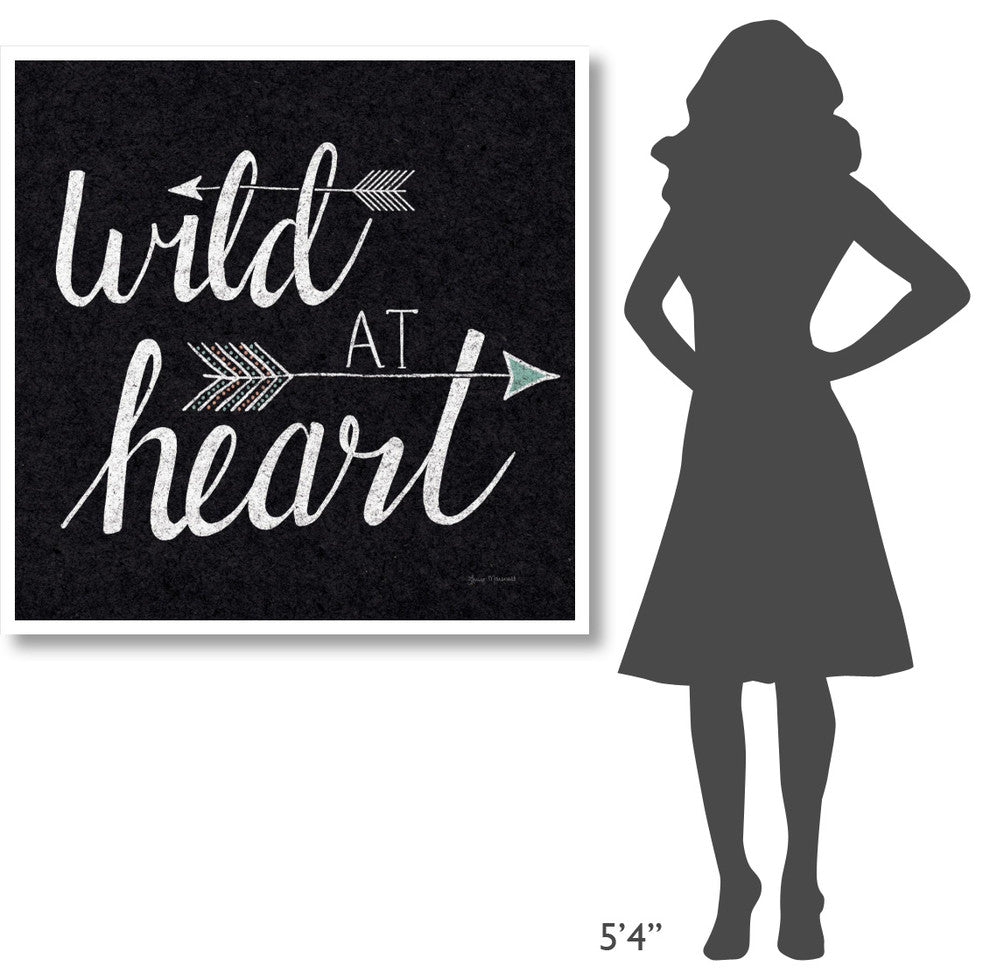 "Wild at Heart Black" Digital Paper Print by Laura Marshall, 42"x42"