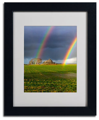 'Double Rainbow' Matted Framed Canvas Art by Mathieu Rivrin