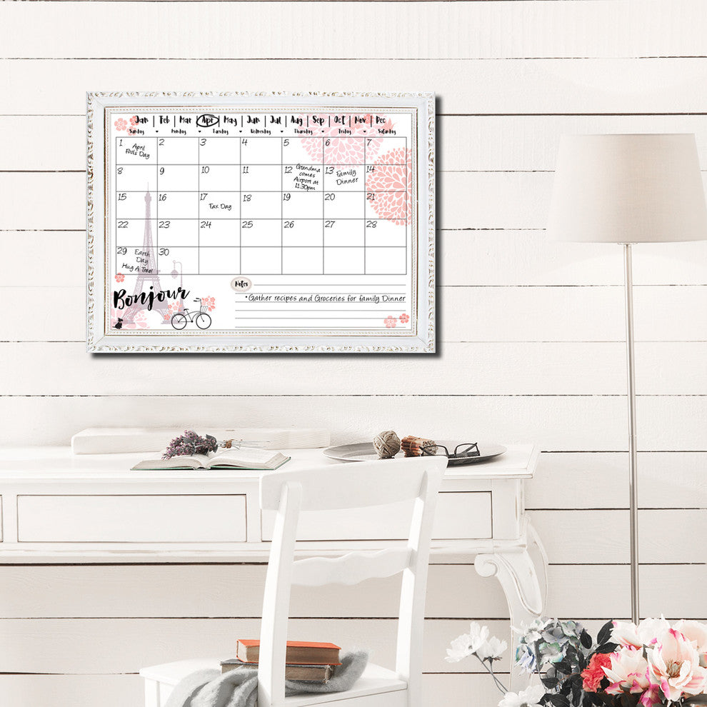 R2H Methods 'Bonjour' Dry Erase Monthly Calendar on ArtPlexi, 16"x20"
