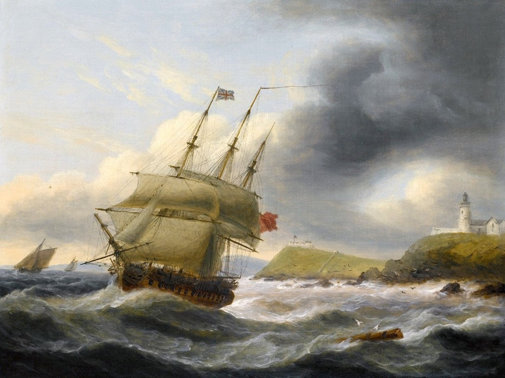 Tile Mural, Portsmouth From Spithead, Entrance To Cork Harbour By T. Luny Matte