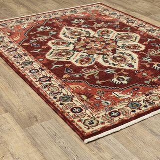 Oriental Weavers Lilihan 5502C Medallion Rug, Red, 5'3"x7'6"