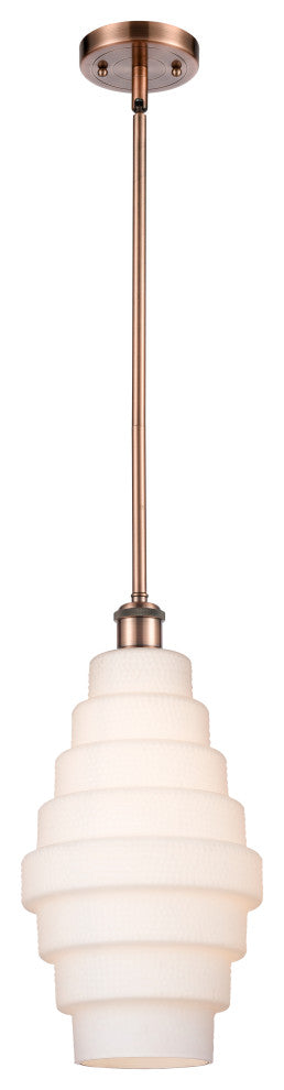 Innovations 516-1S-AC-G671-8 1-Light Mini Pendant, Antique Copper