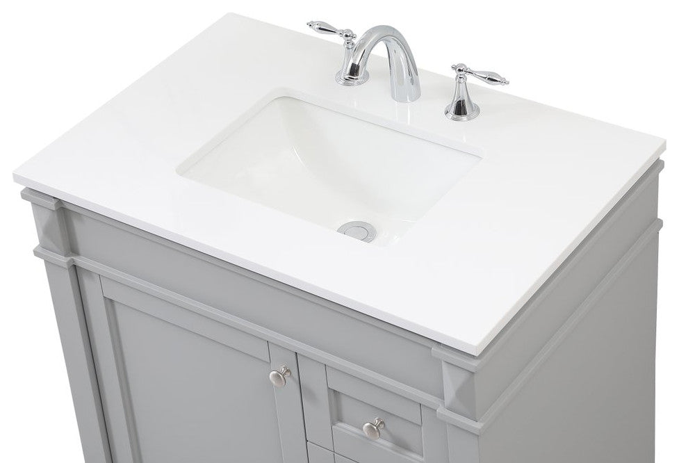 Home Living 21" Transitional Grey-Light Bathroom Vanity