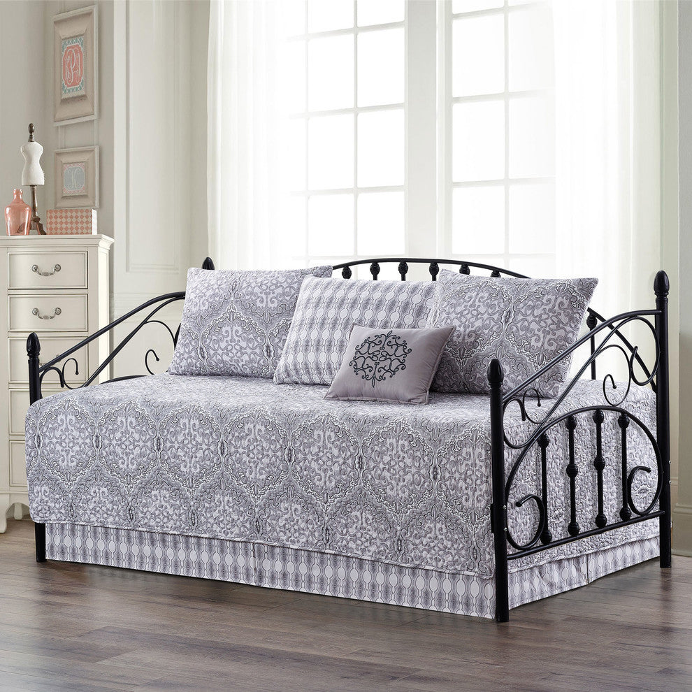Melody Mdln 6 Piece Quilted Daybed Set, Lavender, Daybed (75"x39")