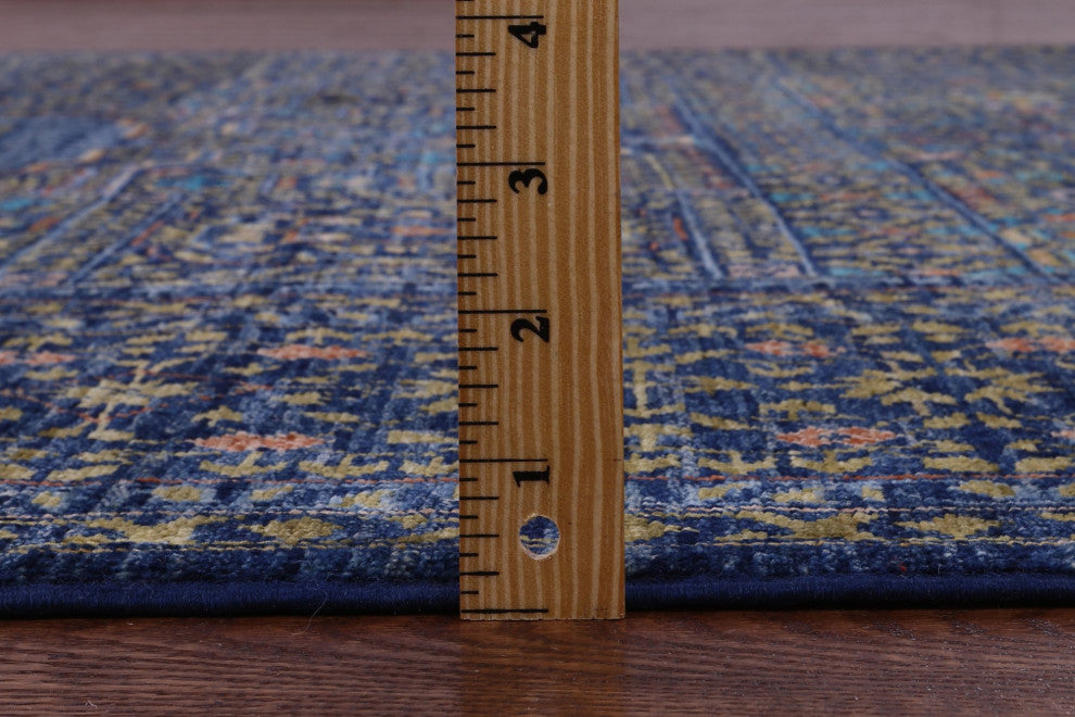 5' 8" X 7' 11" Hand Knotted Mamluk Geometric Wool Rug - Q12264