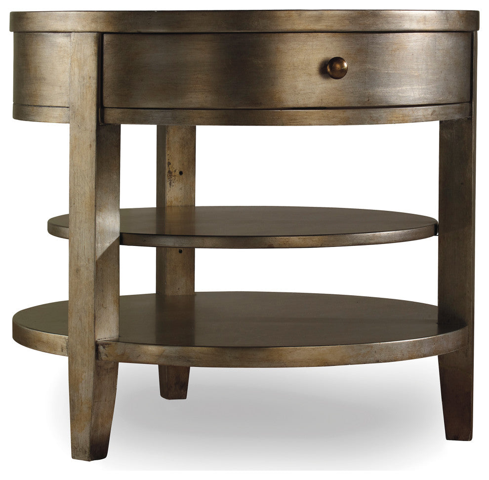 Sanctuary One-Drawer Round Lamp Table Visage