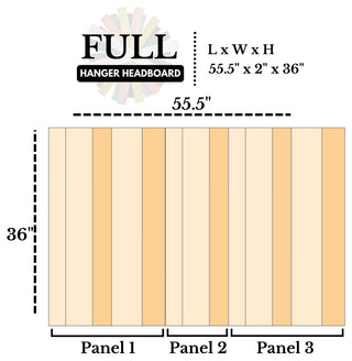 Handcrafted Headboard, Hanger Style, Gray, Full
