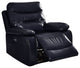 Leather-Gel Power Motion Recliner, Navy Finish