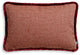 Chevron Pattern Fringed Lumbar Pillow | Eichholtz Kauai, Red