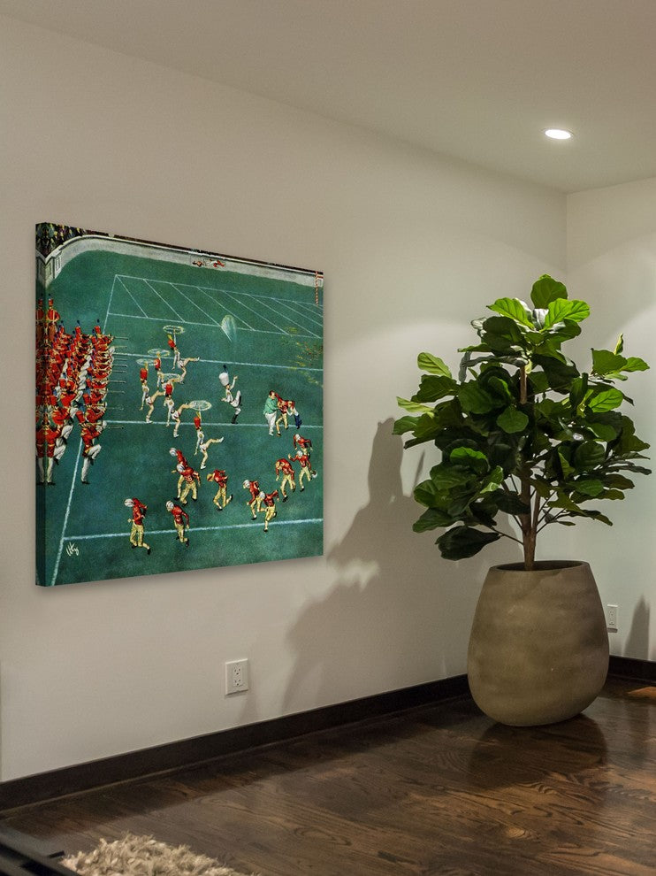 "Marching Band at Halftime" Painting Print on Canvas by Thornton Utz