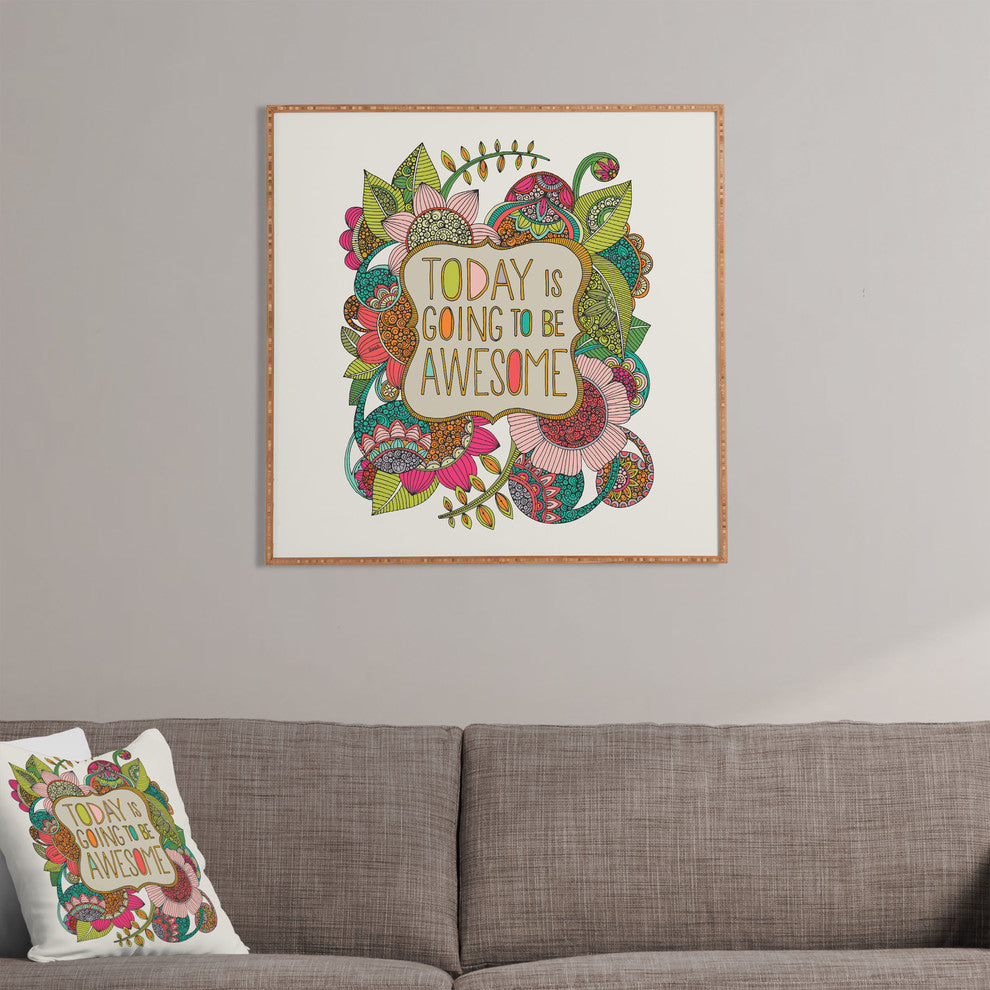 Deny Designs Valentina Ramos Today Is Going To Be Awesome Framed Wall Art